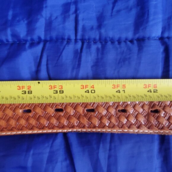 NOS Vtg Mens 42 Belt "Circle Y of Yokum" of Texas Hand Made Tooled Leather Texas - Picture 7 of 8